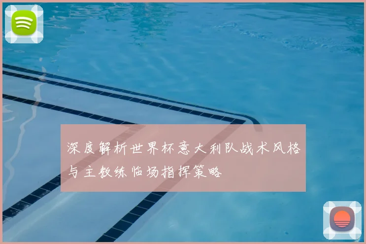 深度解析世界杯意大利队战术风格与主教练临场指挥策略